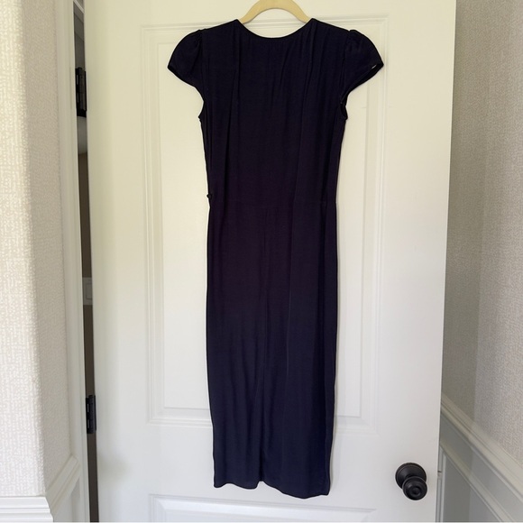ASOS Navy Midi Dress with Cap Sleeves Women's Dress Size 0 - Picture 6 of 6